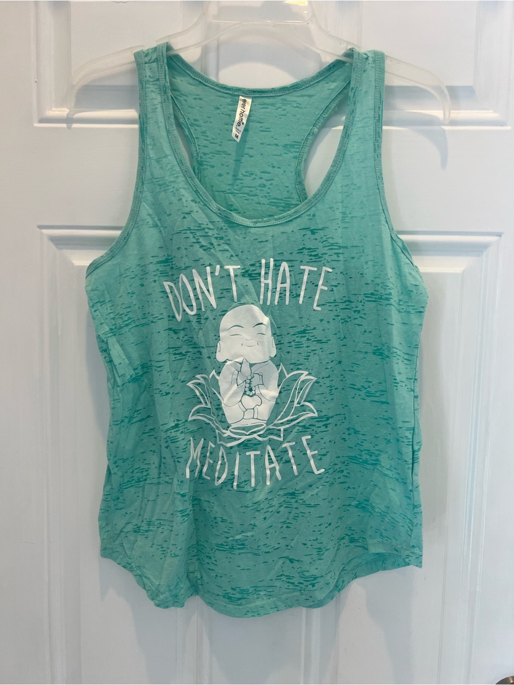 Ever Hottie Female Don’t Hate Meditate Racerback Tank Top Women's Size M # 955